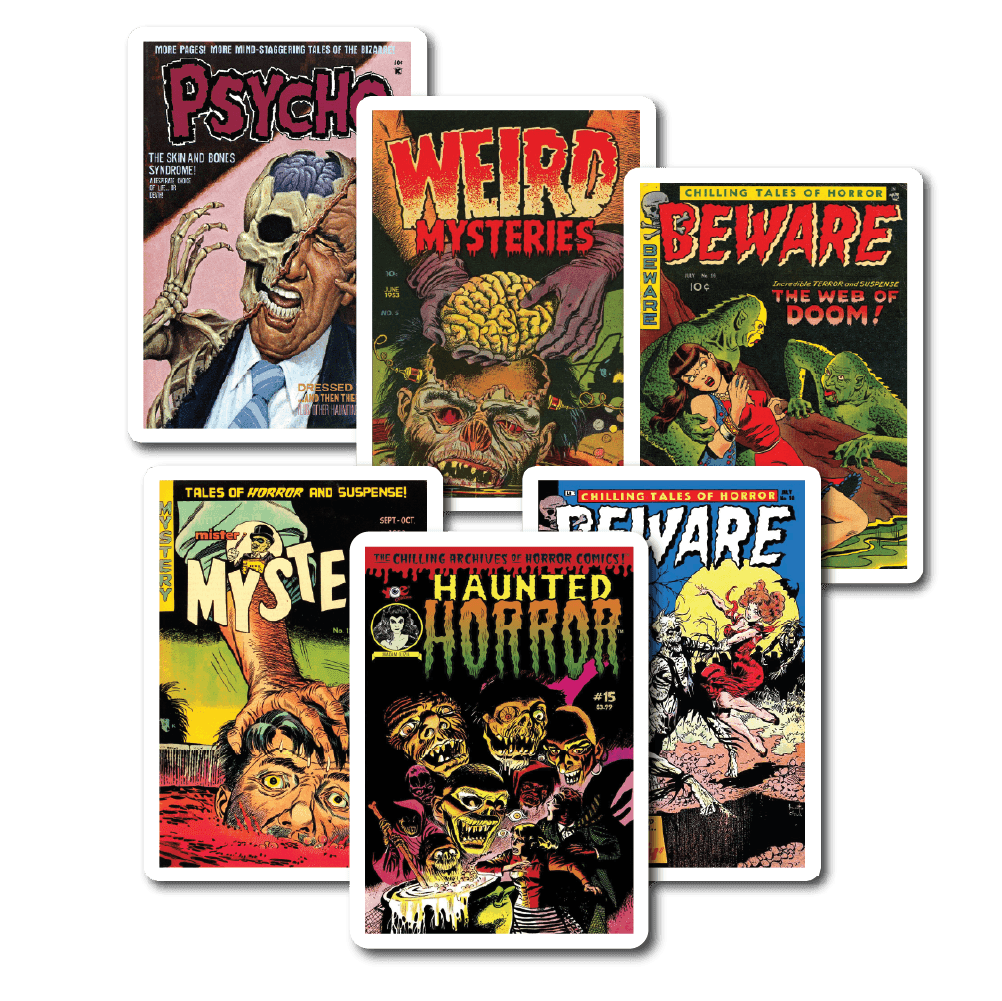 Vintage Comic Covers Sticker Pack 01 – Matte