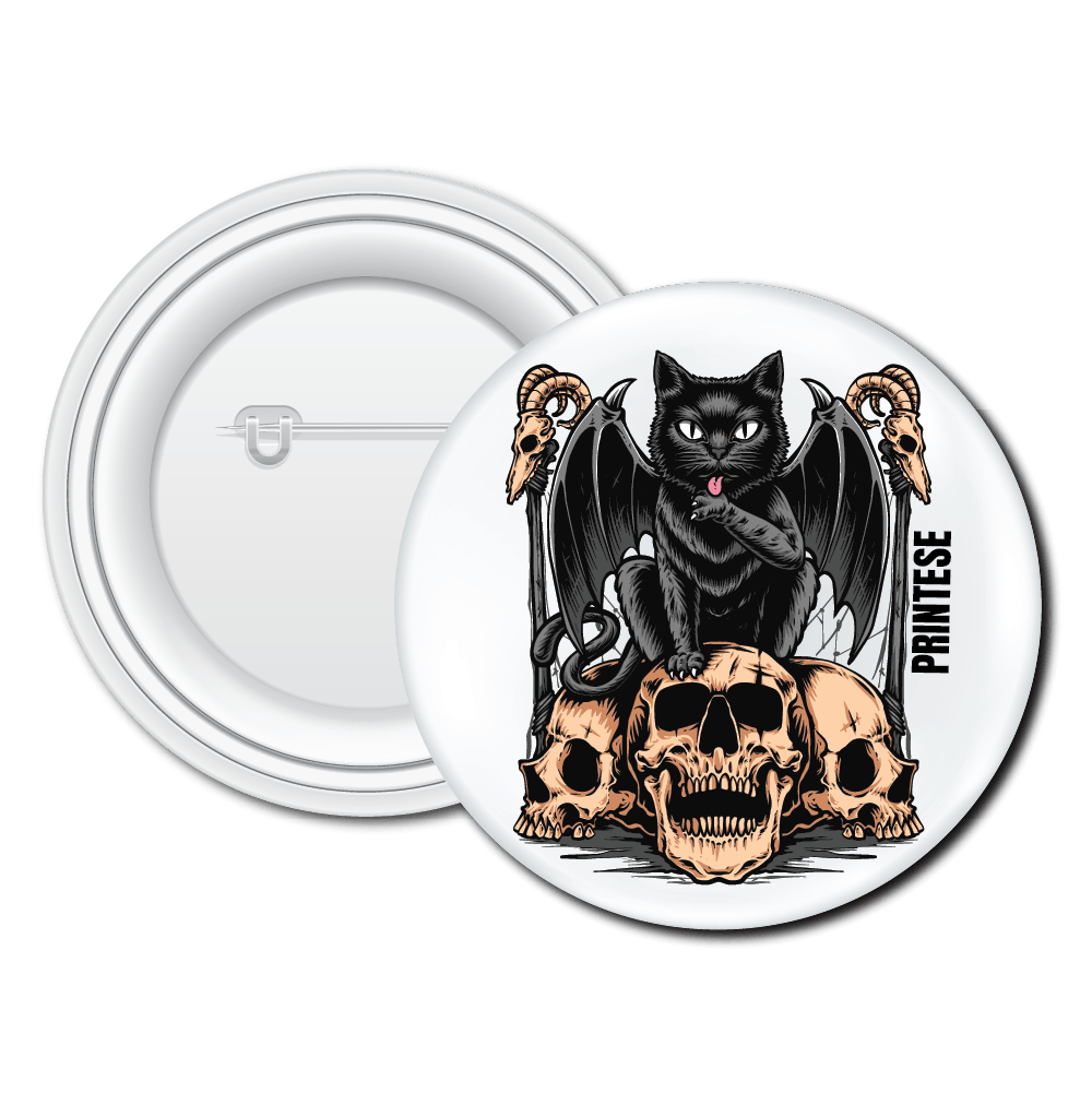 Black Cat Button Badge